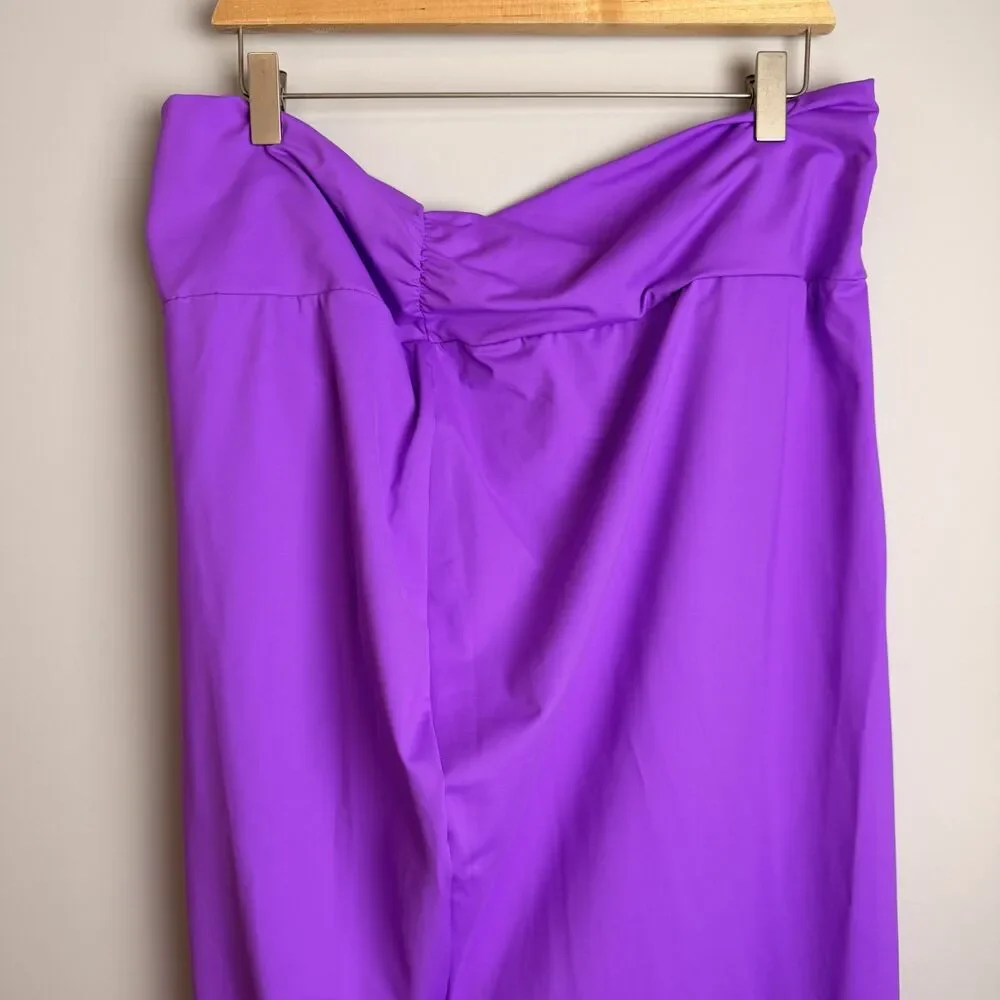 SKIMS Purple Recycled Swim Sarong Skirt Cover Up Size 4X NWT Violet